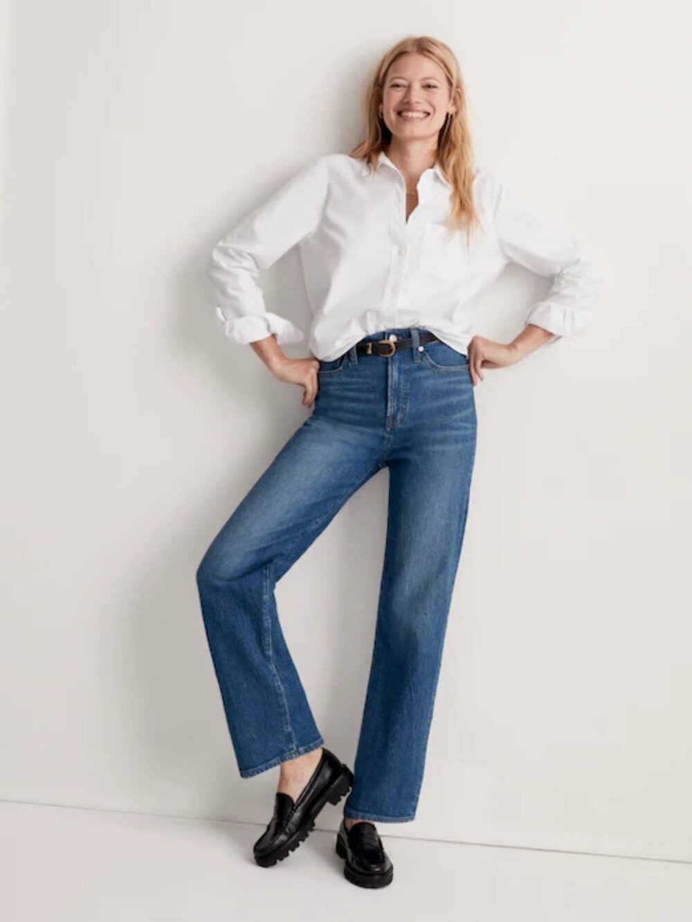Madewell Perfect Vintage Wide-Leg Jean in Leifland Wash 26